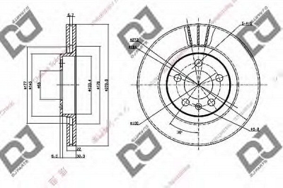 DJ PARTS bd1170 -  Тормозной диск